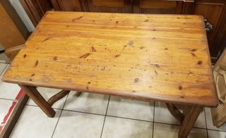 MESA de MADERA MACIZA ANTIGUA 140×78×76cm