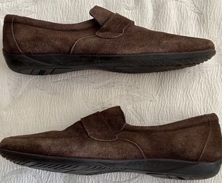 Mocasines ante marrón piel chico talla 43