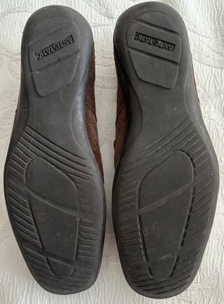 Mocasines ante marrón piel chico talla 43