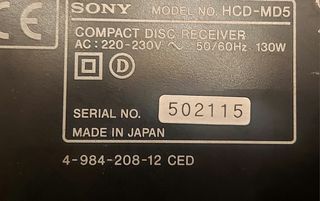 placas Sony HCD-Md5