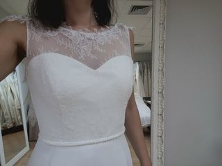 Vestido de novia de gasa talla 36