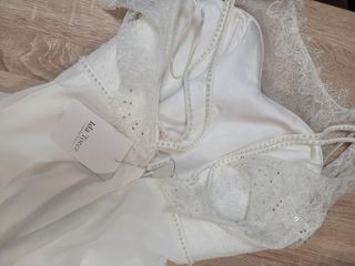 Vestido de novia de gasa talla 36