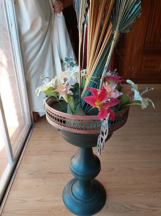 Jarrón forja y cobre