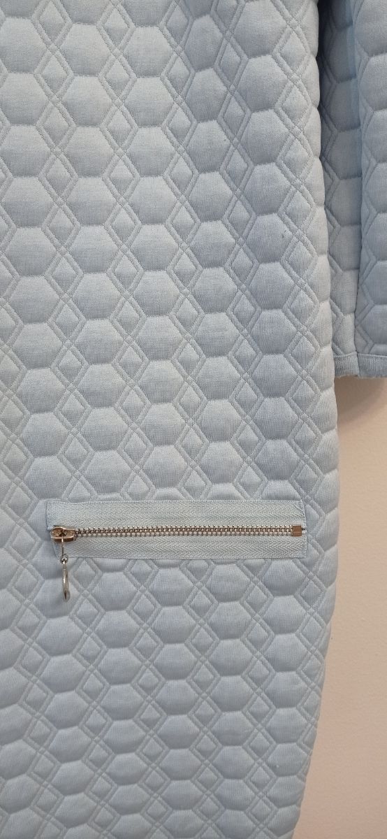 Vestido mini azul drapeado