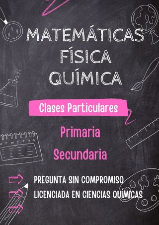 Clases particulares matemáticas, física y química