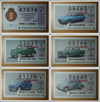 AUTOMÓVILES décimos de la lotería nacional