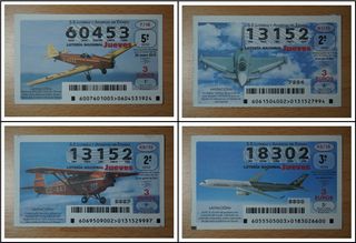 AVIONES décimos de la lotería nacional