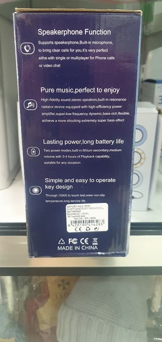 Altavoz portátil con Bluetooth y micr