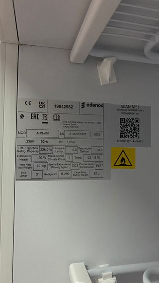 CONGELADOR MEDIANO EDENOX BLANCO