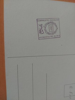 Postal sello 1990. JJOO 92