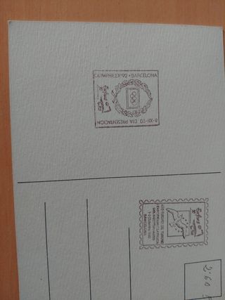 Postal sello 1990. JJOO 92