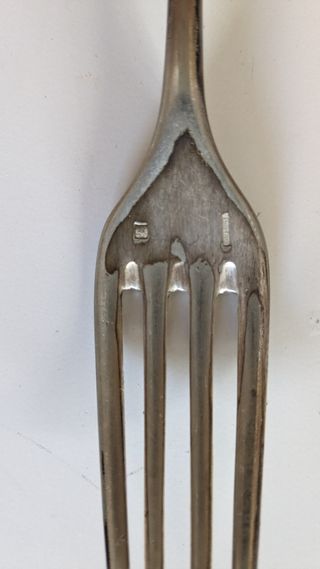 Tenedor plata 74'30 gr gombault macizo