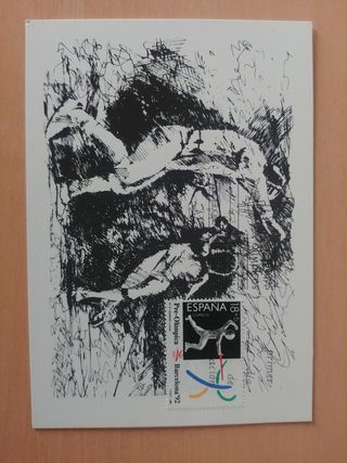 Postal sello primer día Preolímpica