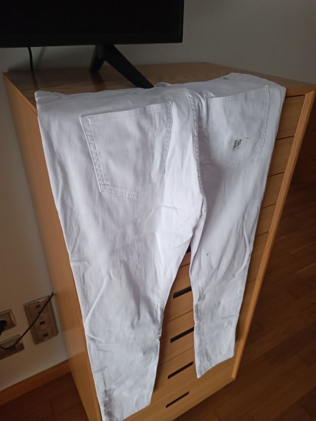 PANTALON BLANCO JEANS HOMBRE