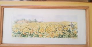 Serigrafia "os girassois" moldura incluida