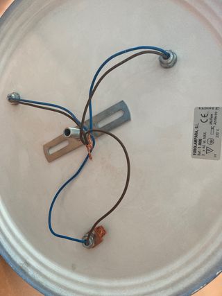 2 lámparas-plafón azules decada de los 2000