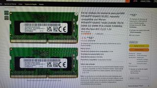 Memoria Ram DDR4 16gb para portátil
