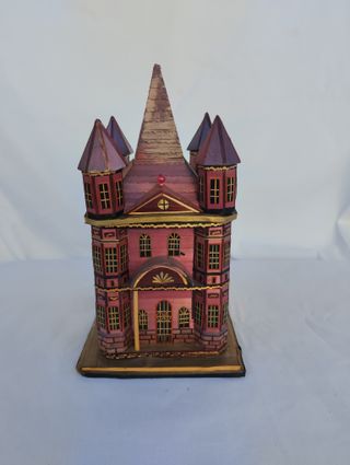 Original Joyero vintage años 80 casita marquetería