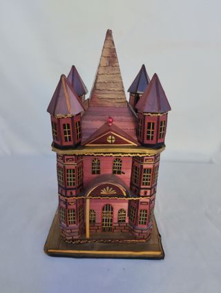 Original Joyero vintage años 80 casita marquetería