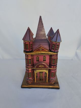 Original Joyero vintage años 80 casita marquetería