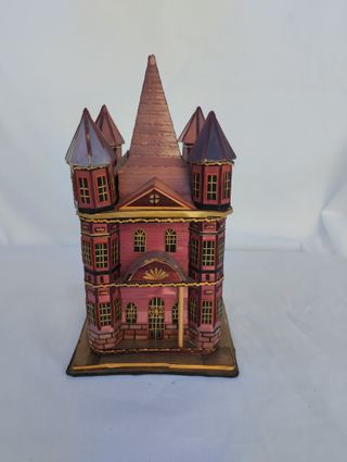 Original Joyero vintage años 80 casita marquetería