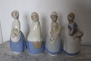 ÚLTIMA OFERTA Conjunto 4 figuras de porcelana