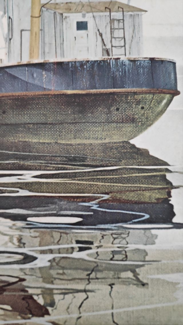 John Lutes Paesaggio di barche nell'oceano