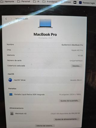 MacBook PRO M2 PRO 2023 | 16GB RAM | 512GB