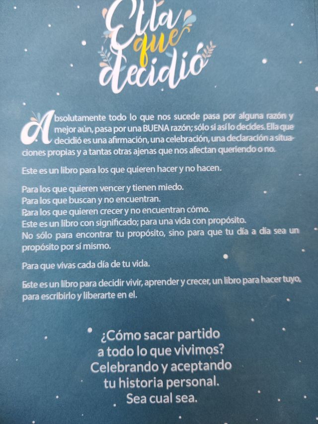 Libro Ella que decidió