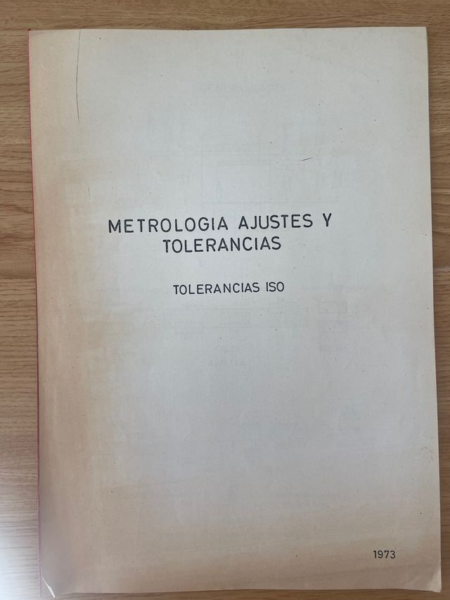 libro antiguo Metrologia Tolerancias
