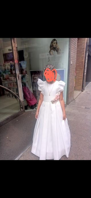 Vestido comunión rosa Clará