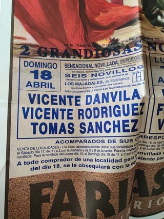 Cartel toros con sello artesanal