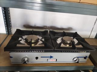 COCINA A GAS DOS FUEGOS CON PLANCHA