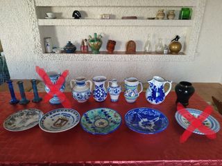 Jarrones y platos cerámica