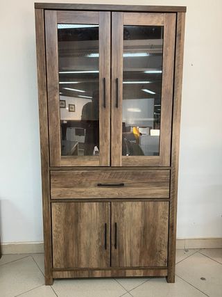 Vitrina Puertas con cristal + CAJÓN