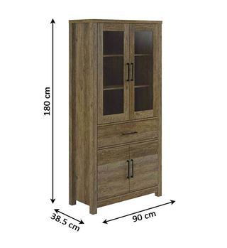 Vitrina Puertas con cristal + CAJÓN