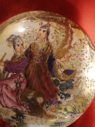 Joyero Bombonera cerámica antiguo