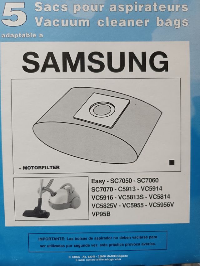 BOLSAS ASPIRADORA SAMSUNG