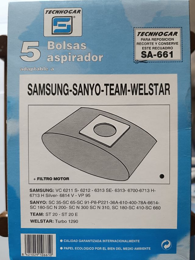 BOLSAS ASPIRADORA SAMSUNG