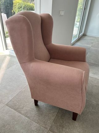 Sillón butaca tapizado Rosa