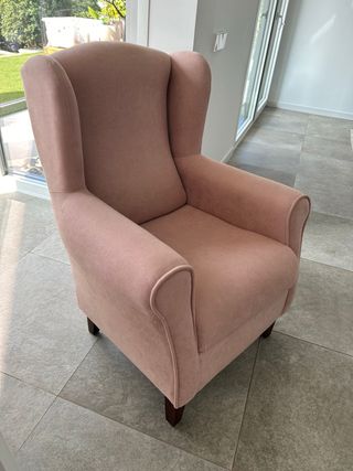 Sillón butaca tapizado Rosa
