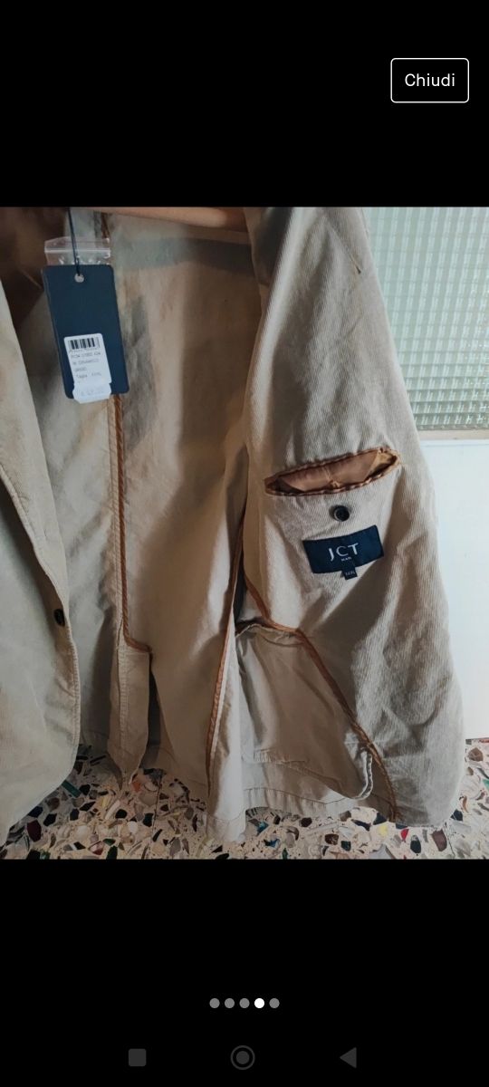 Blazer uomo JCT in velluto