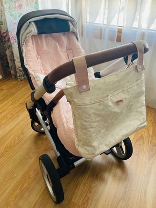 Saco Silla , saco capazo , bolsa y guantes .