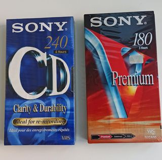 Lote cintas de vídeo VHS SONY virgen