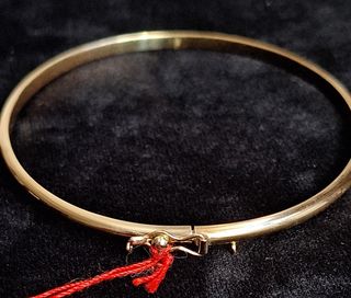 Pulsera media caña oro 18k