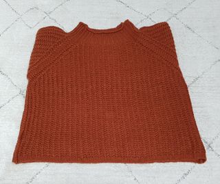Jersey oversize de punto, color naranja. 