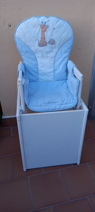 trona infantil Chicco madera blanca