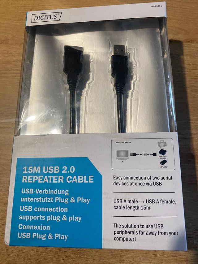 Digitus cable USB 2.0 15mts