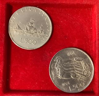2 Monete italiane di Argento 900