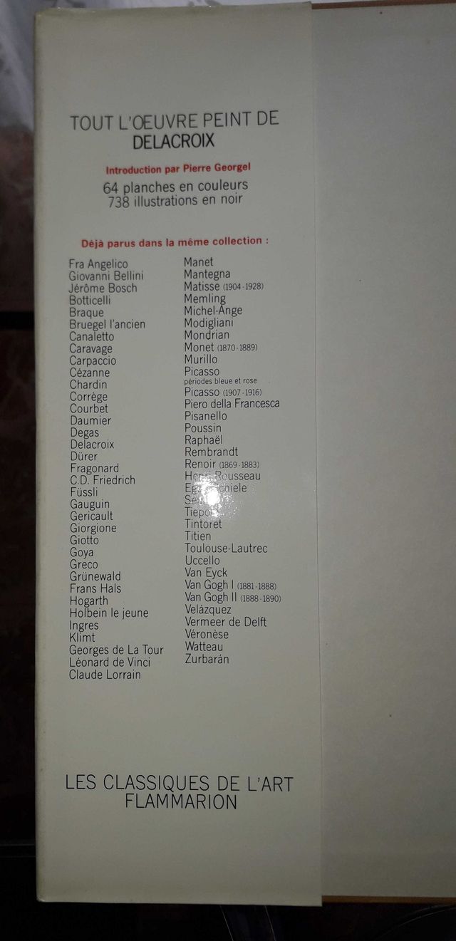 Libro d'Arte "Tout l'Oeuvre Peint de Delacroix"